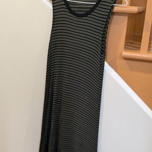 Elegant Black Striped Dress